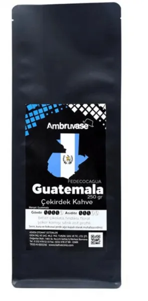 Cafe Ambruvase Guatemala Fedecocagua Çekirdek Kahve 250 gr Kahve