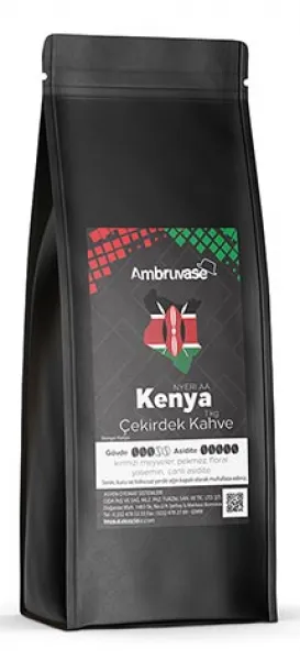 Cafe Ambruvase Kenya Nyeri AA Çekirdek Kahve 1 kg Kahve