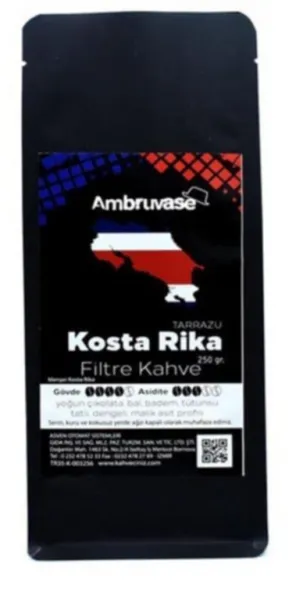 Cafe Ambruvase Kosta Rika Tarrazu Çekirdek Kahve 250 gr Kahve