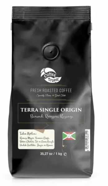 Coffee Tropic Terra Single Origin Burundi Rwegura Kayanza French Press Filtre Kahve 1 kg Kahve