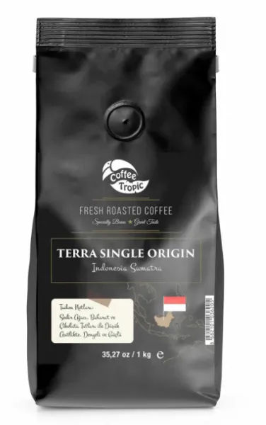 Coffee Tropic Terra Single Origin Indonesia Sumatra Çekirdek Kahve 1 kg Kahve