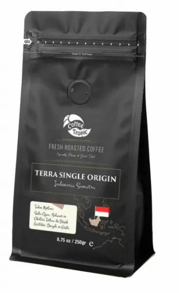 Coffee Tropic Terra Single Origin Indonesia Sumatra Çekirdek Kahve 250 gr Kahve