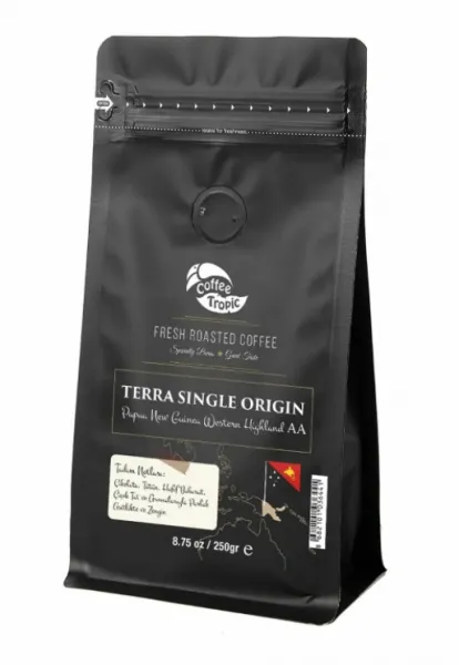 Coffee Tropic Terra Single Origin Papua New Guinea Western Highland Aa Çekirdek Kahve 250 gr Kahve