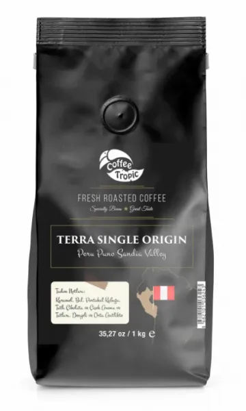Coffee Tropic Terra Single Origin Peru Puno Sandia Valley Çekirdek Kahve 1 kg Kahve