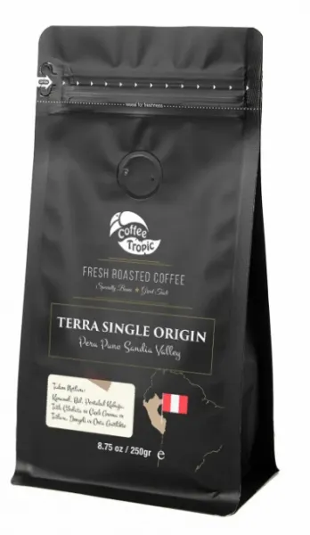 Coffee Tropic Terra Single Origin Peru Puno Sandia Valley Çekirdek Kahve 250 gr Kahve