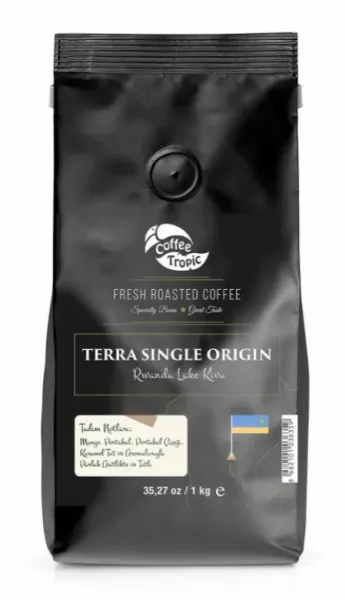 Coffee Tropic Terra Single Origin Rwanda Lake Kivu Çekirdek Kahve 1 kg Kahve
