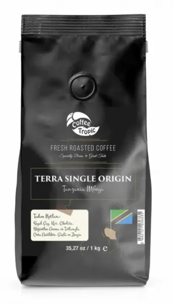 Coffee Tropic Terra Single Origin Tanzania Mbeya Çekirdek Kahve 1 kg Kahve