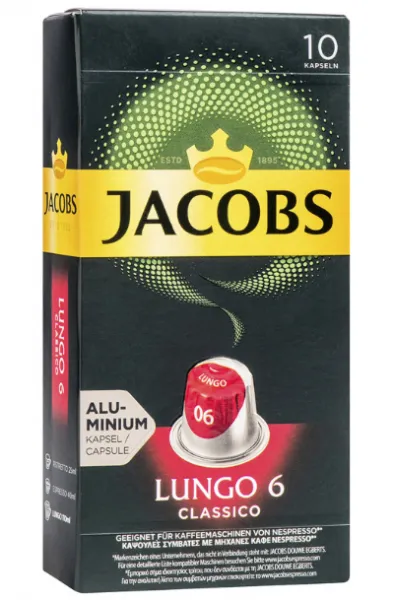 Jacobs Lungo 6 Classico 10 Kapsül Kahve Kahve