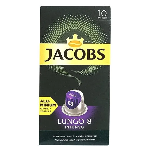 Jacobs Lungo 8 Intenso 10 Kapsül Kahve Kahve