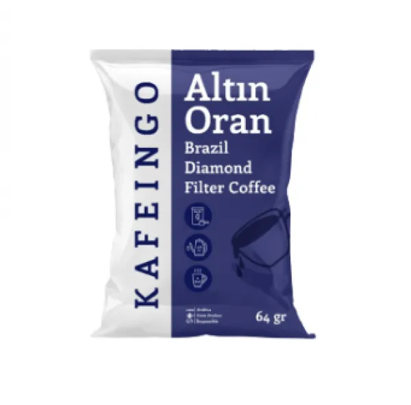 Kafeingo Altın Oran Brazil Diamond Filtre Kahve 64 gr Kahve