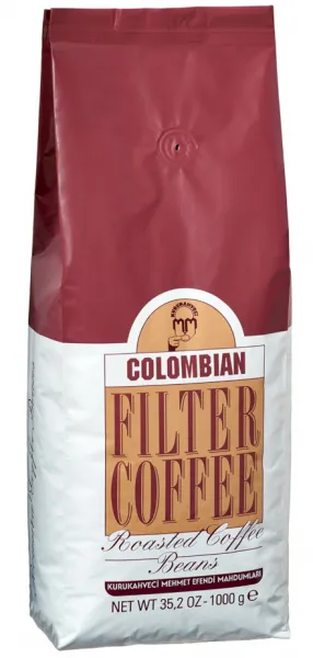 Kurukahveci Mehmet Efendi Colombian Çekirdek Kahve 1 kg 1000 gr Kahve