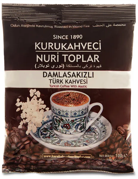 Kurukahveci Nuri Toplar Damla Sakızlı Türk Kahvesi 100 gr Kahve