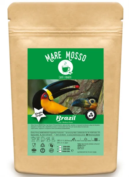 Mare Mosso Brazil Fine Cup Santos Yöresel Çekirdek Kahve 250 gr Kahve