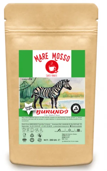Mare Mosso Burundi Kayanza Yöresel Çekirdek Kahve 250 gr Kahve