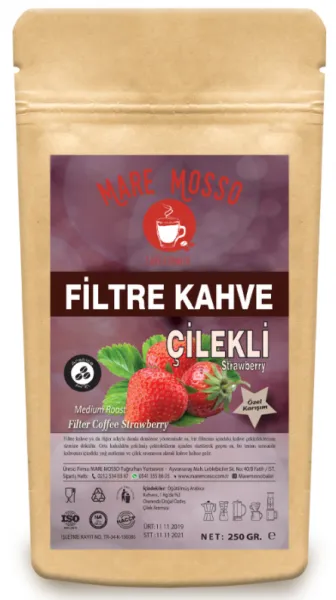 Mare Mosso Çilek Aromalı Filtre Kahve 250 gr Kahve