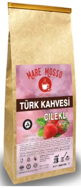Mare Mosso Çilek Aromalı Türk Kahvesi 1 kg Kahve