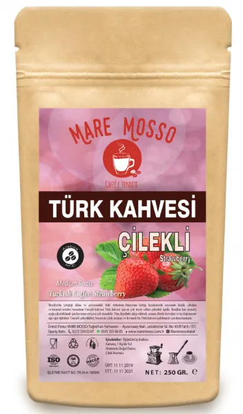 Mare Mosso Çilek Aromalı Türk Kahvesi 250 gr Kahve