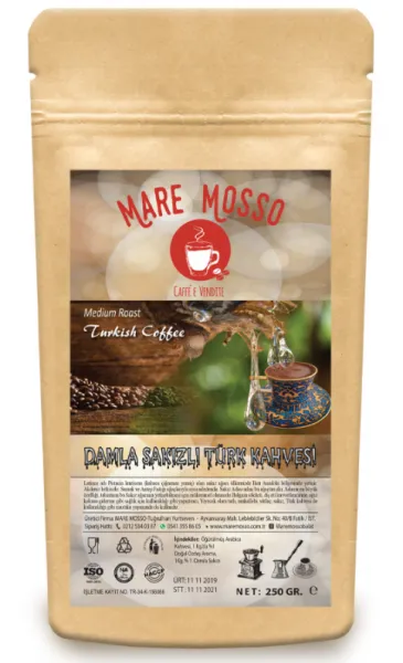 Mare Mosso Damla Sakızlı Türk Kahvesi 250 gr Kahve