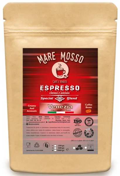 Mare Mosso Espresso Venezia Çekirdek Kahve 250 gr Kahve