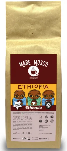 Mare Mosso Ethiopia Sidamo Yöresel Çekirdek Kahve 1 kg Kahve