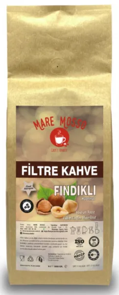 Mare Mosso Fındık Aromalı Filtre Kahve 1 kg Kahve