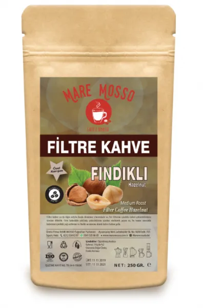 Mare Mosso Fındık Aromalı Filtre Kahve 250 gr Kahve