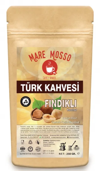 Mare Mosso Fındık Aromalı Türk Kahvesi 250 gr Kahve