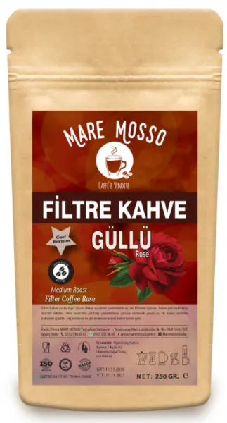 Mare Mosso Gül Aromalı Filtre Kahve 250 gr Kahve