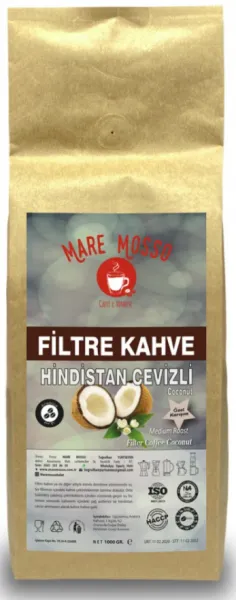 Mare Mosso Hindisatan Cevizi Aromalı Filtre Kahve 1 kg Kahve