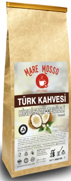 Mare Mosso Hindistan Cevizi Aromalı Türk Kahvesi 1 kg Kahve