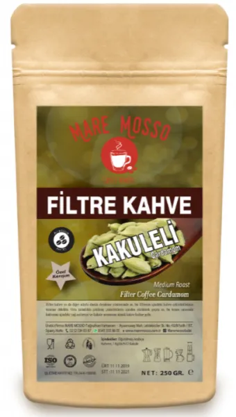 Mare Mosso Kakule Aromalı Filtre Kahve 250 gr Kahve