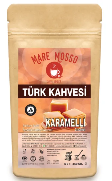 Mare Mosso Karamel Aromalı Türk Kahvesi 250 gr Kahve
