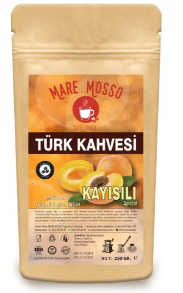 Mare Mosso Kayısı Aromalı Türk Kahvesi 250 gr Kahve