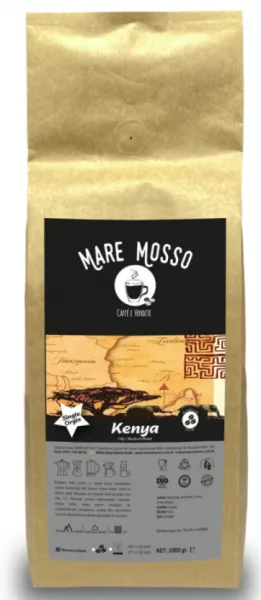 Mare Mosso Kenya AA Muranga Yöresel Çekirdek Kahve 1 kg Kahve
