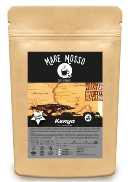 Mare Mosso Kenya AA Muranga Yöresel Çekirdek Kahve 250 gr Kahve