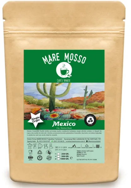 Mare Mosso Mexico Esmeralda Yöresel Çekirdek Kahve 250 gr Kahve