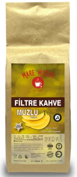 Mare Mosso Muz Aromalı Filtre Kahve 1 kg Kahve