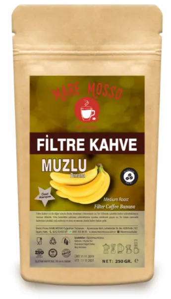 Mare Mosso Muz Aromalı Filtre Kahve 250 gr Kahve