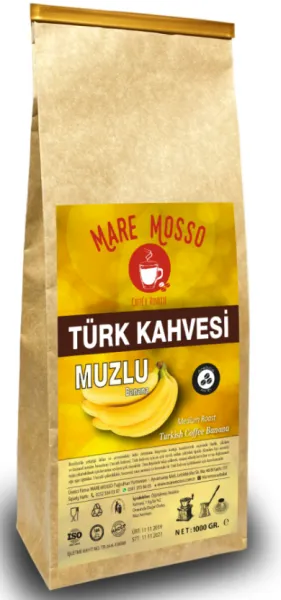 Mare Mosso Muz Aromalı Türk Kahvesi 1 kg Kahve