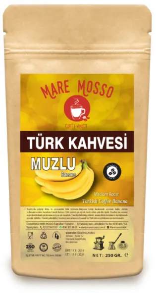 Mare Mosso Muz Aromalı Türk Kahvesi 250 gr Kahve