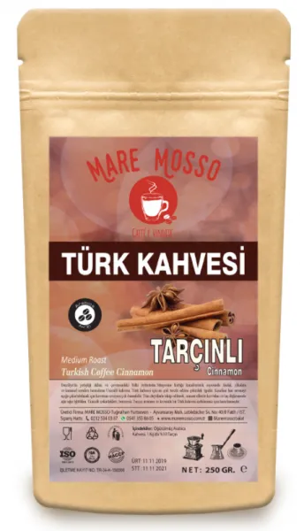 Mare Mosso Tarçın Aromalı Türk Kahvesi 250 gr Kahve