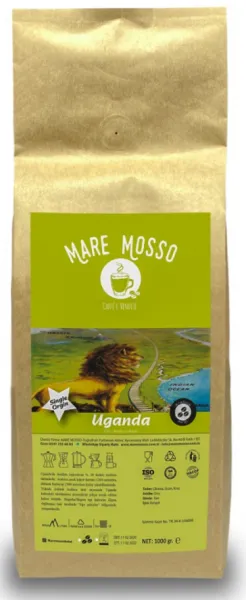 Mare Mosso Uganda Bugisu AA Yöresel Çekirdek Kahve 1 kg Kahve