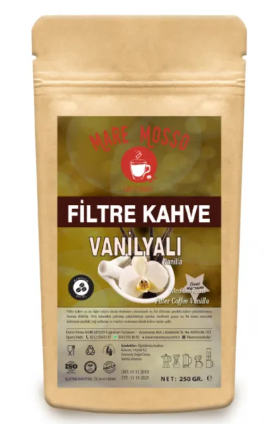 Mare Mosso Vanilya Aromalı Filtre Kahve 250 gr Kahve