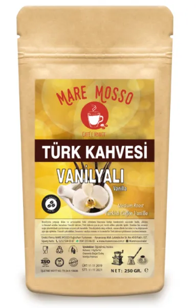 Mare Mosso Vanilya Aromalı Türk Kahvesi 250 gr Kahve
