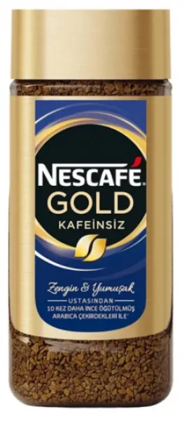 Nescafe Gold Kafeinsiz Hazır Kahve Kavanoz 100 gr Kahve