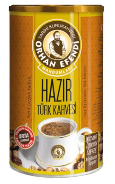 Orhan Efendi Hazır Türk Kahvesi Orta Şekerli 250 gr Kahve
