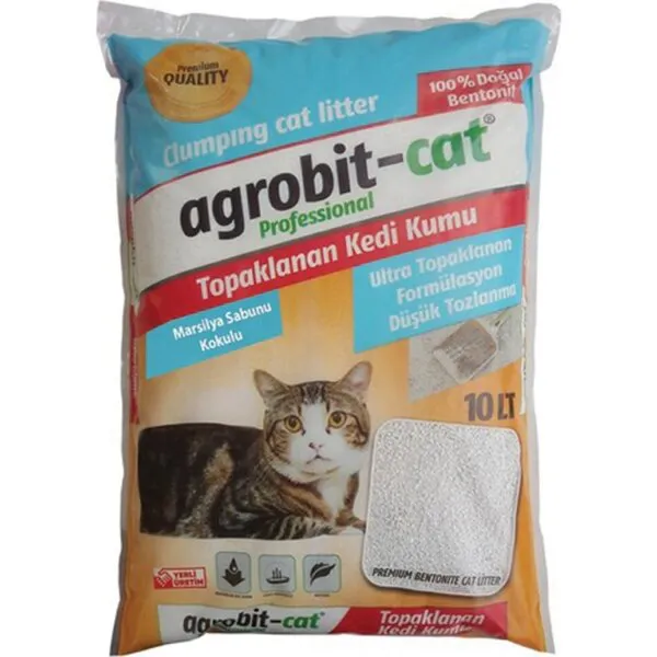 Agrobit Cat Marsilya Sabunlu Doğal 10 lt Kedi Kumu