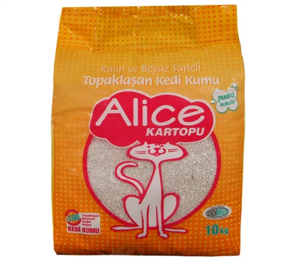 Alice Kalın Taneli Pudra Kokulu 10 kg Kedi Kumu