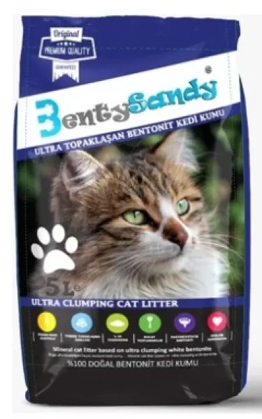 Benty Sandy Naturel Doğal Kokusuz 10 lt Kedi Kumu