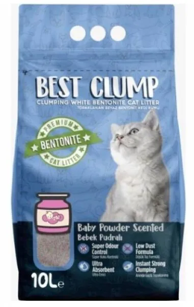 Best Clump Bebek Pudralı 10 lt 10 lt Kedi Kumu